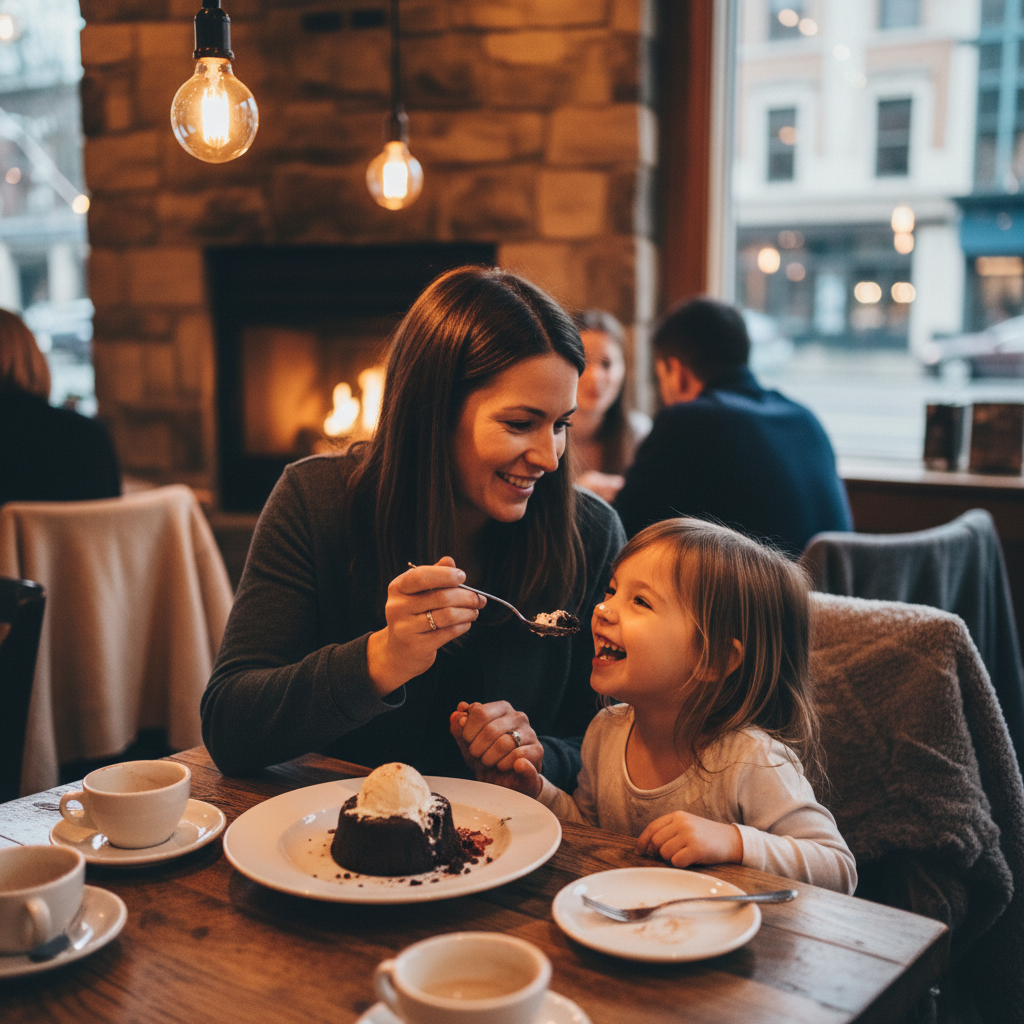 Sharing dessert